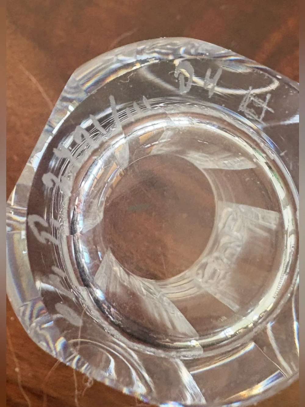 Vintage MCM Orrefors Etched Crystal Vase designed by Sven‎ Palmqvist